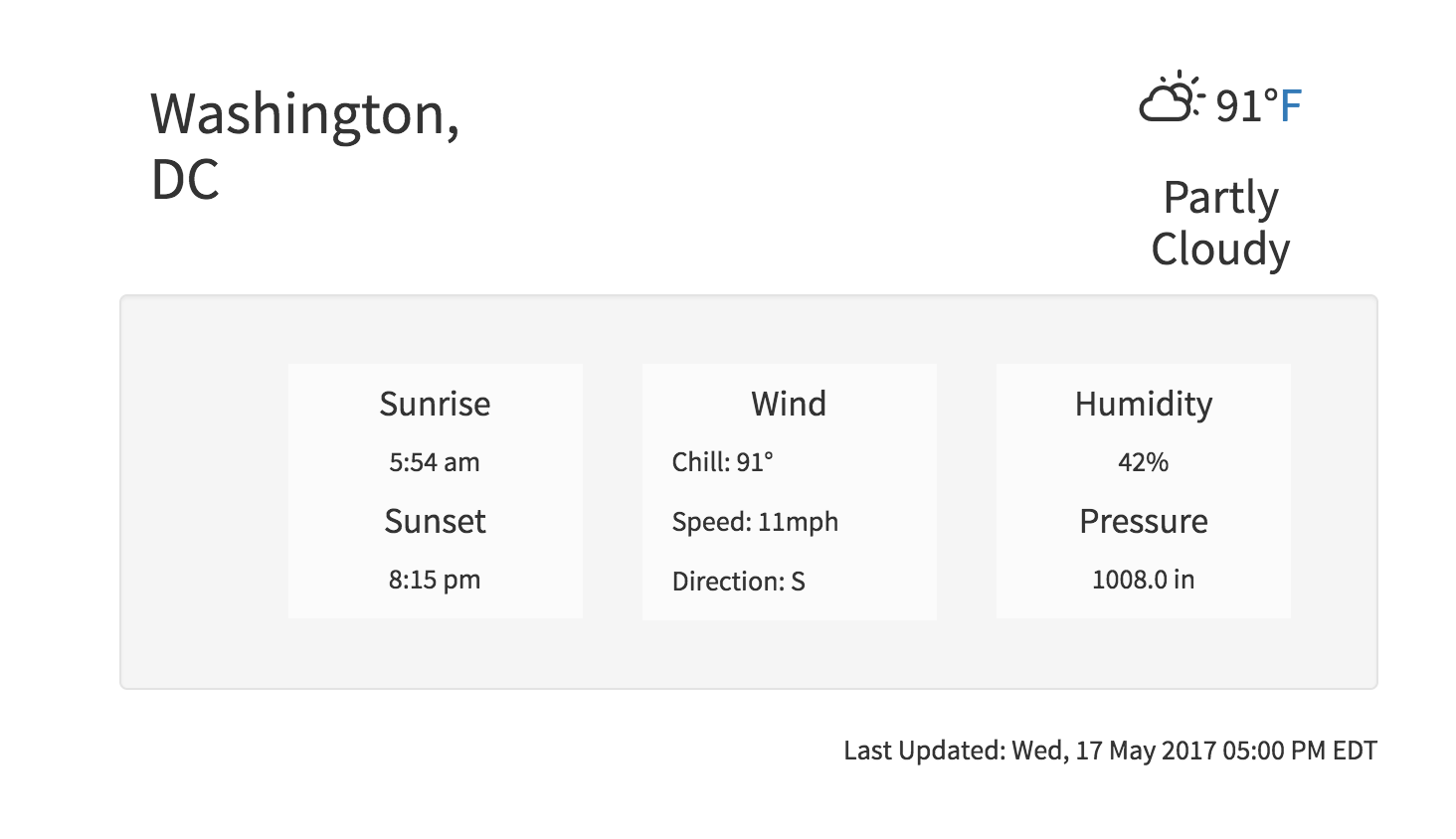 Local Weather Application